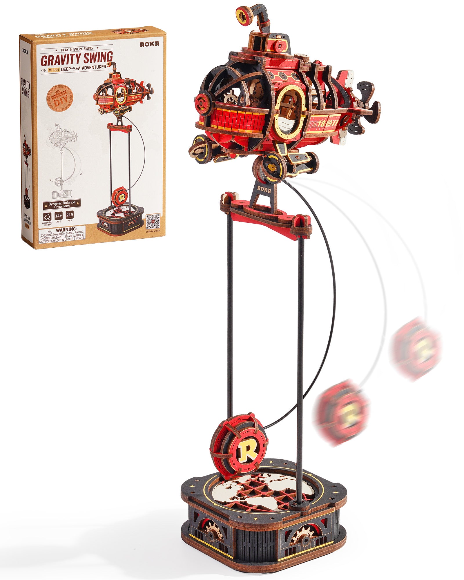 Gravity Balance Duo – Wooden Pendulum Model Kit