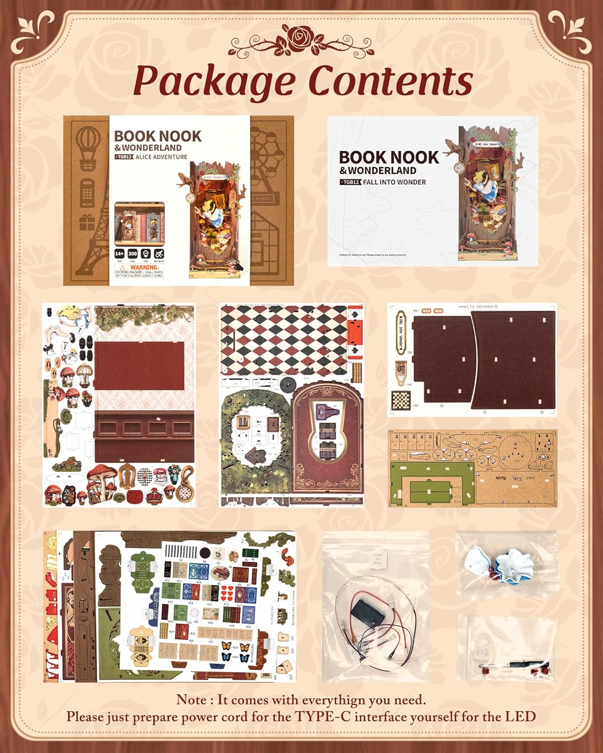 Wonderland Tree Book Nook – DIY Model Kit