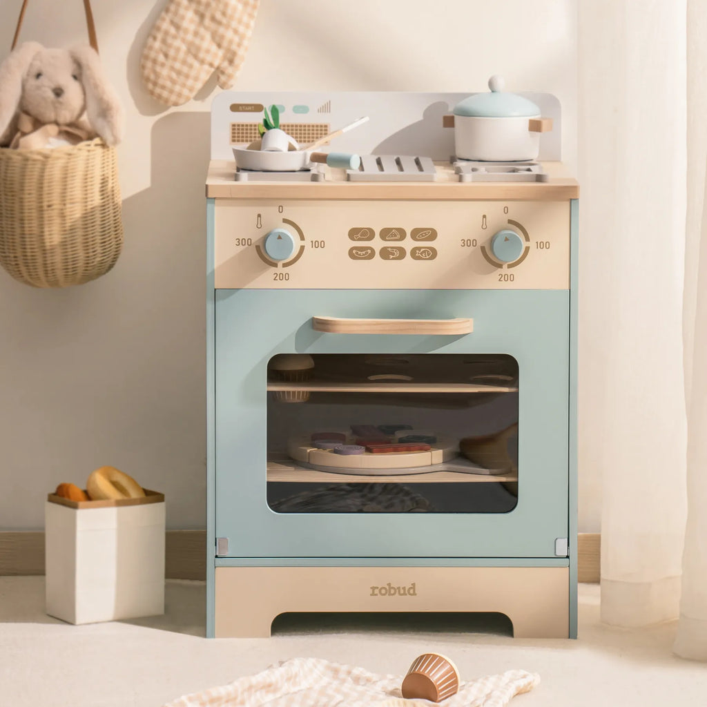 ROBUD Wooden Kids Play Kitchen Oven – Realistic