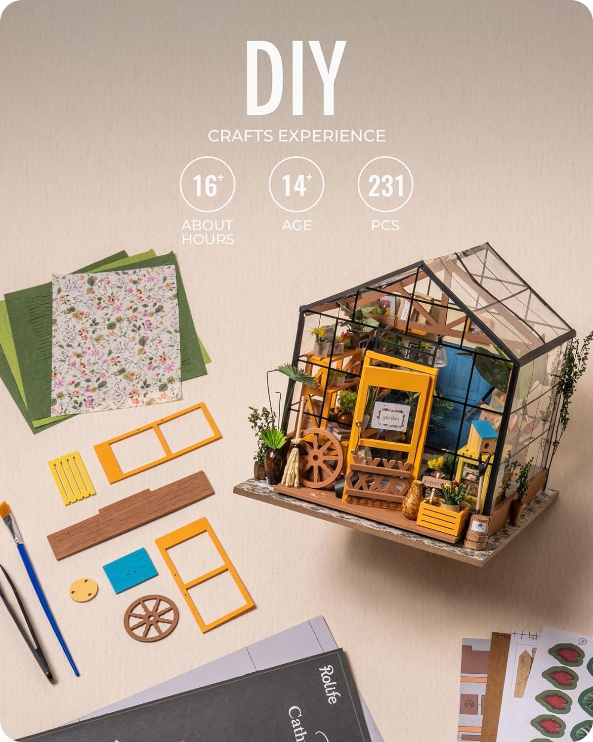 Cathy’s Flower House – DIY Miniature Greenhouse Kit