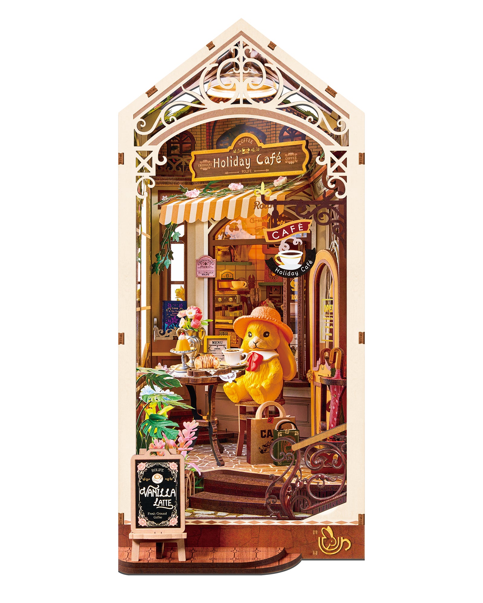 Holiday Café Book Nook – DIY Miniature Kit