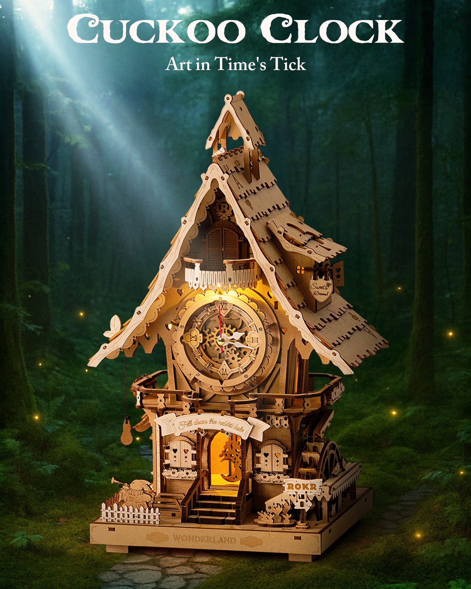 Cuckoo Clock Classic – Mechanical Wooden Model Kit