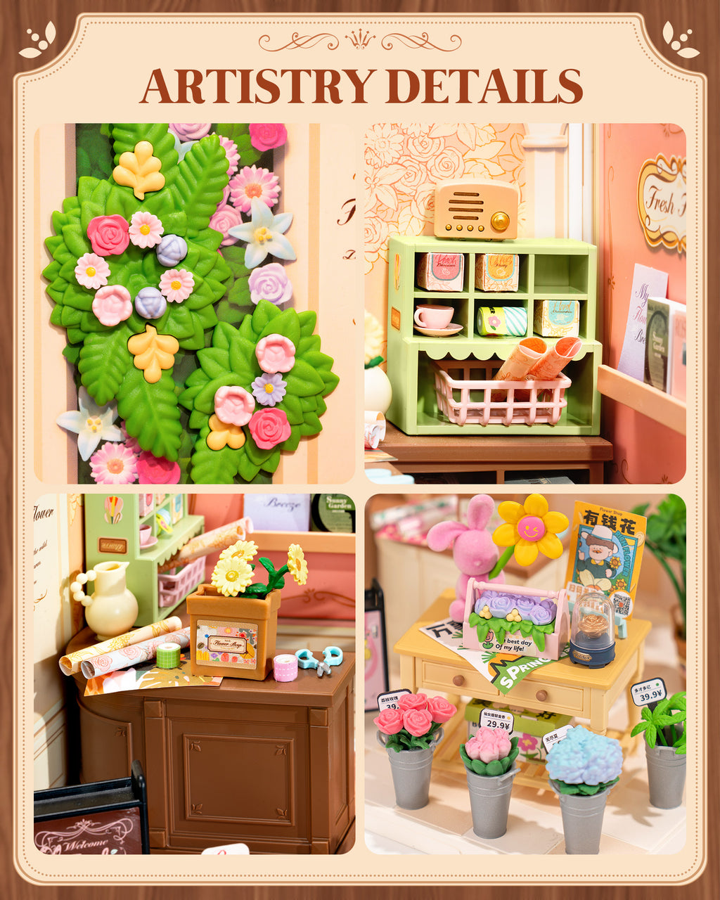 Fresh Flower Shop – Miniature House Kit