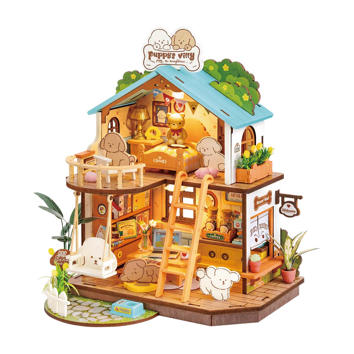 Puppy’s Cozy Villa – DIY Miniature House Kit