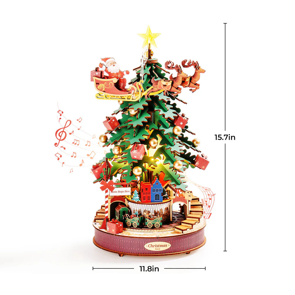 Christmas Melody Tree – DIY Wooden Music Box Kit