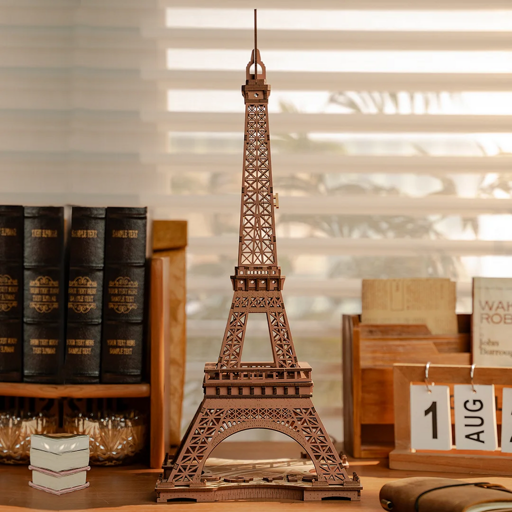 Eiffel Tower Night Edition – 3D Wooden Puzzle Kit