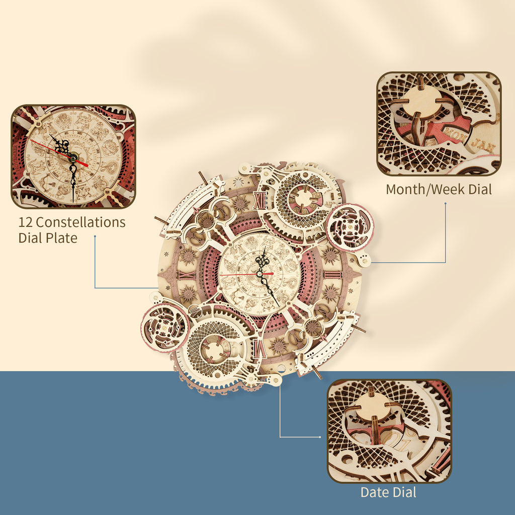 Zodiac Wall Clock – DIY Mechanical Model Kit