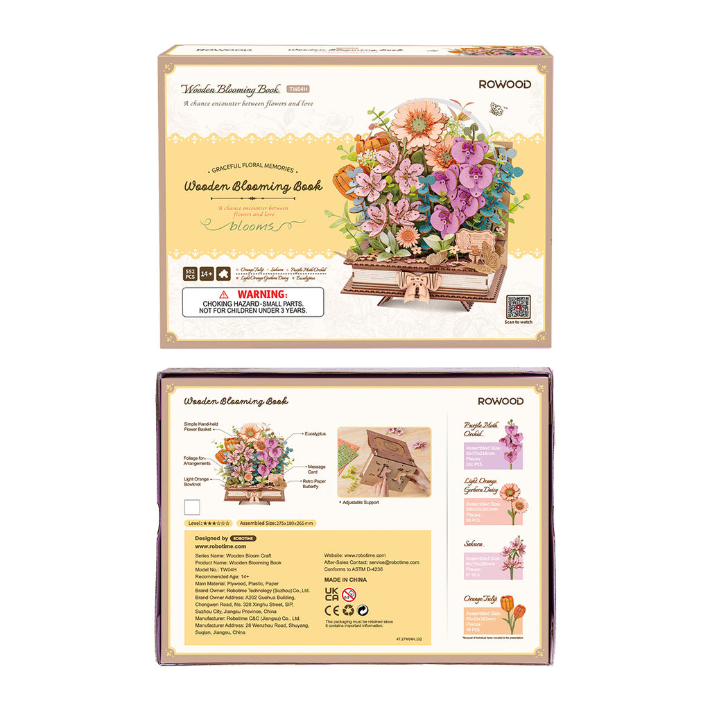 Wooden Blooming Book – DIY Wooden Flower Bouquet Kit
