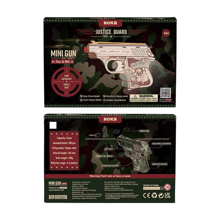 ROKR Mini Gun – DIY Mechanical Model Kit