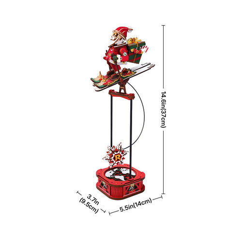 Santa on Skis – 3D Wooden Pendulum Balance Toy Kit