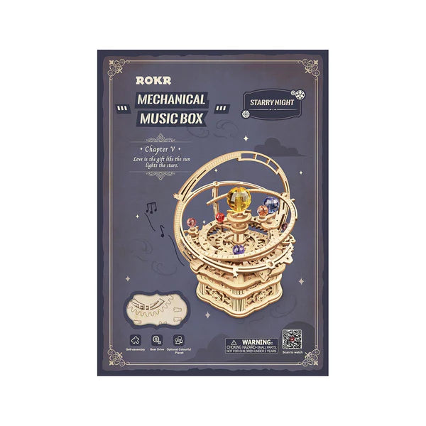Starry Night – DIY Music Box 3D Wooden Puzzle Kit