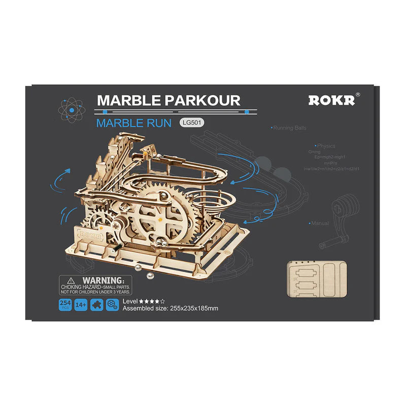 Marble Parkour Big Funnel Marble Run – 3D Wooden Puzzle Kit