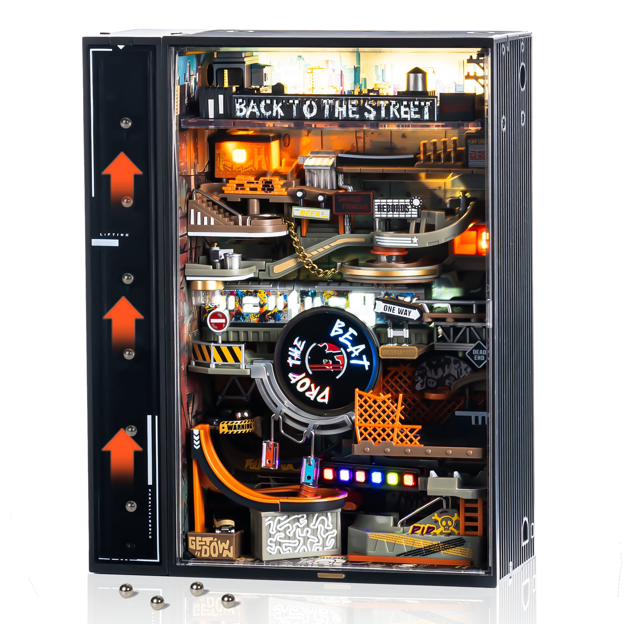 Hip-Hop Street Marble Run – Cyberpunk Mechanical Kit