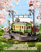 Sakura Journey Tram – 3D Wooden Puzzle Kit