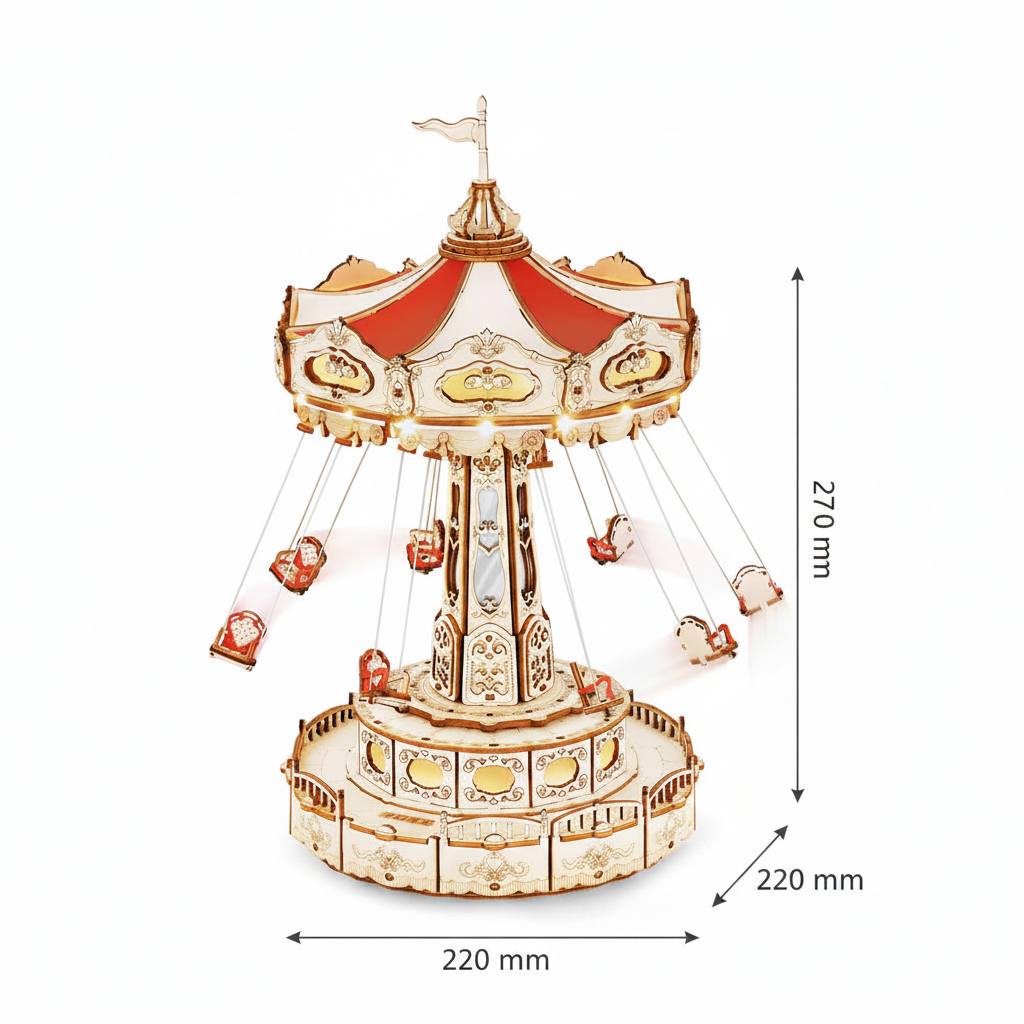 Swing Ride – DIY Music Box 3D Wooden Puzzle Kit