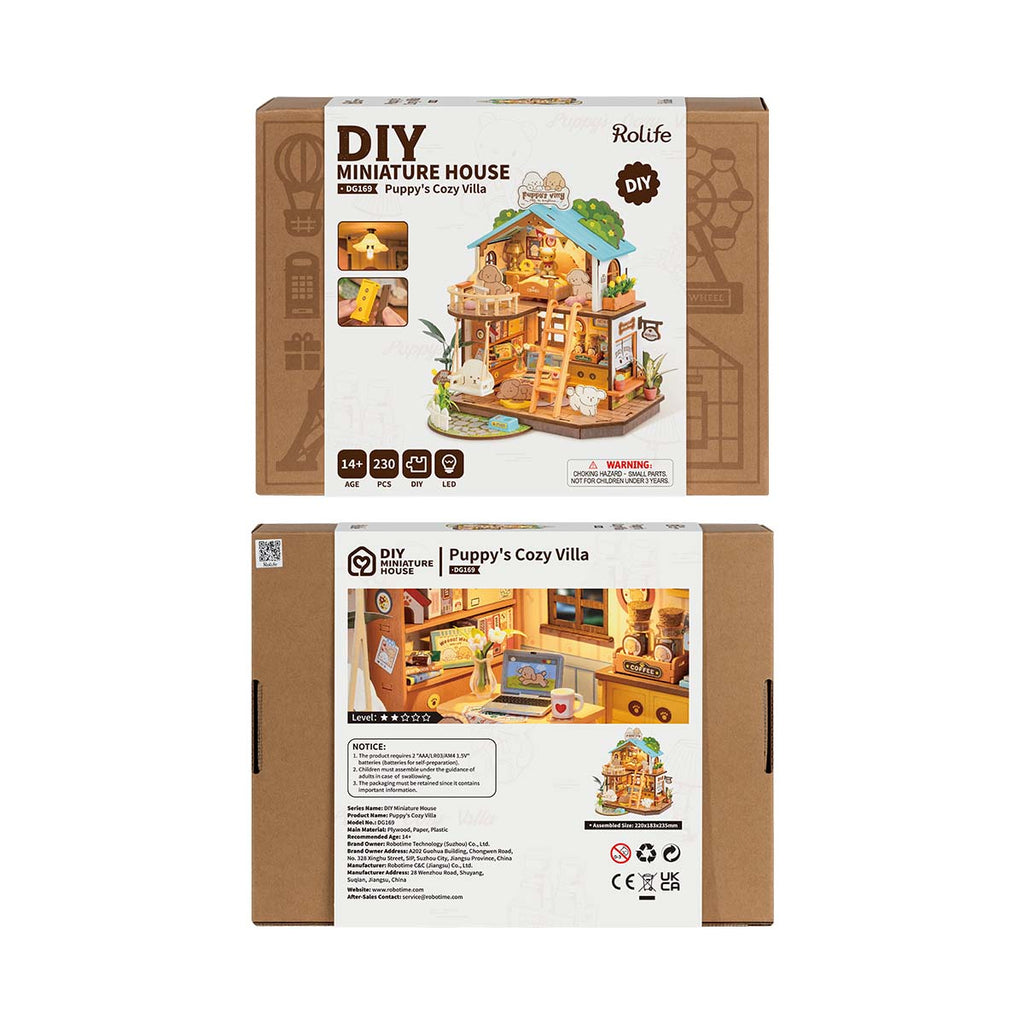 Puppy’s Cozy Villa – DIY Miniature House Kit