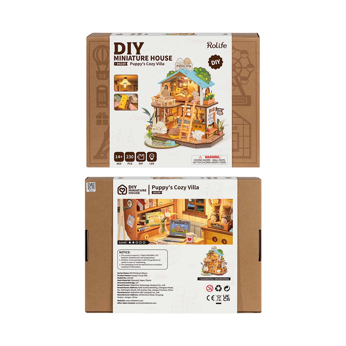 Puppy’s Cozy Villa – DIY Miniature House Kit