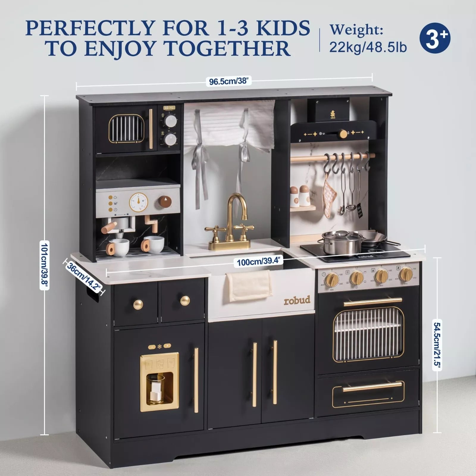 Wooden Play Kitchen – Kids Role Play Set