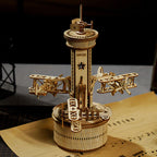 Air-Control Tower – DIY Music Box 3D Wooden Puzzle Kit