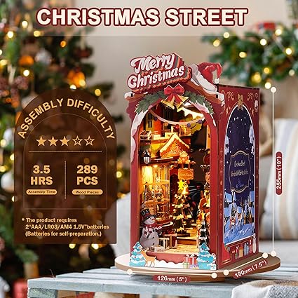 LED Christmas Alley Book Nook – DIY Model Kit