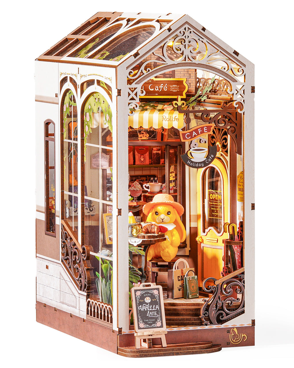 Holiday Café Book Nook – DIY Miniature Kit
