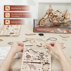 Vintage Cruiser Motorcycle – 3D Wooden Mechanical Model Kit