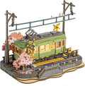 Sakura Journey Tram – 3D Wooden Puzzle Kit