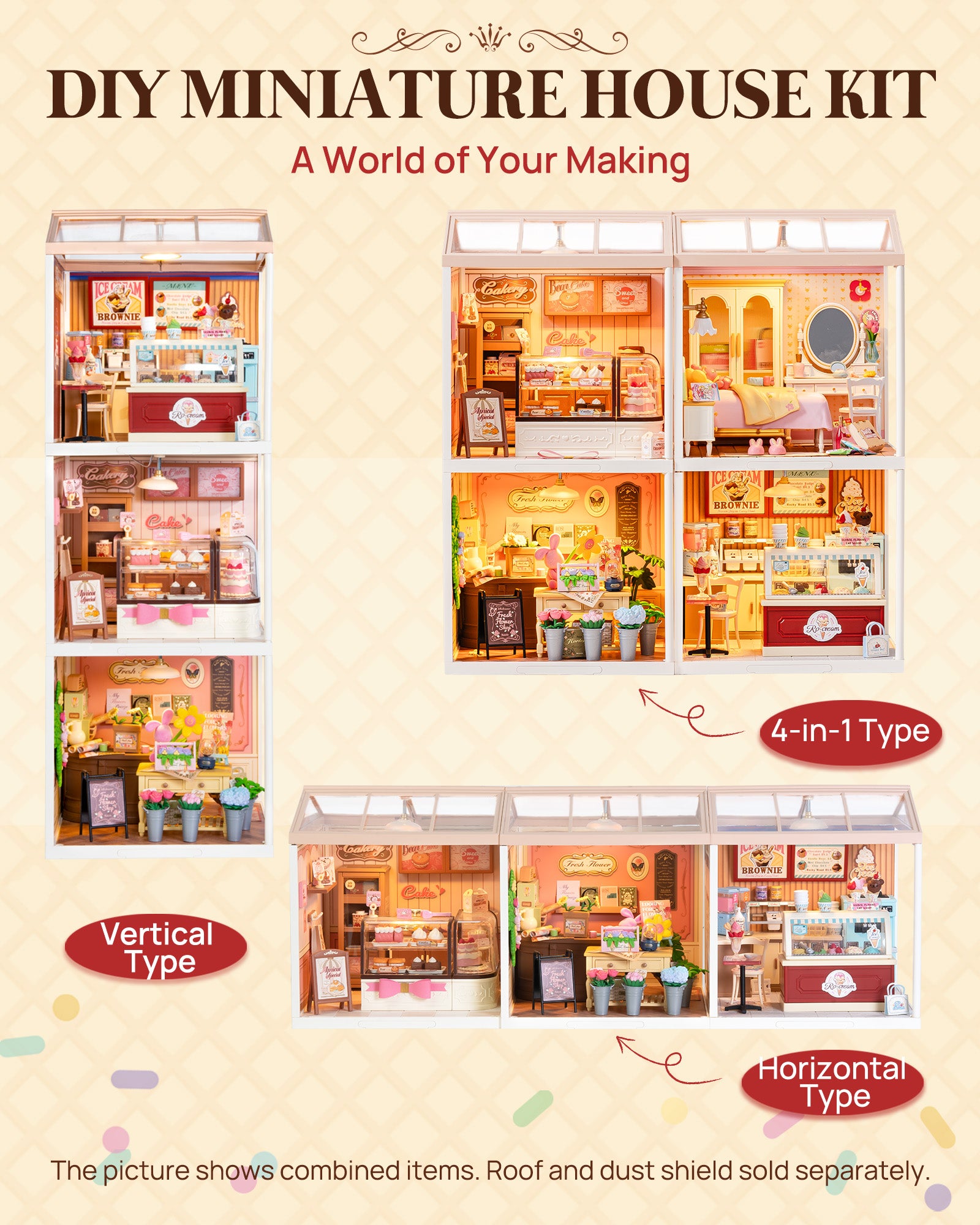RO-Cream Ice Cream Shop – DIY Miniature House Kit