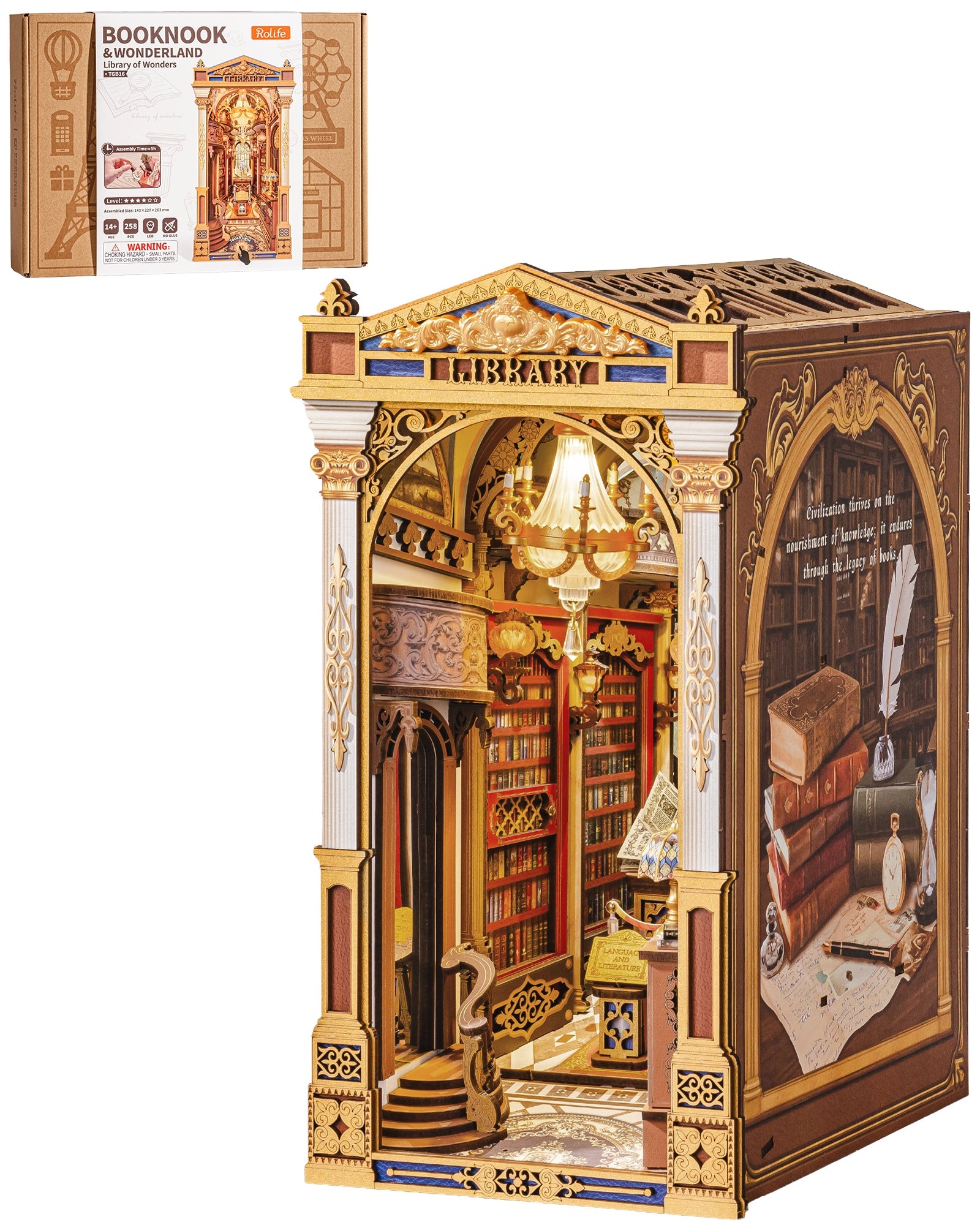 Wonderful Library Book Nook – DIY Model Kit
