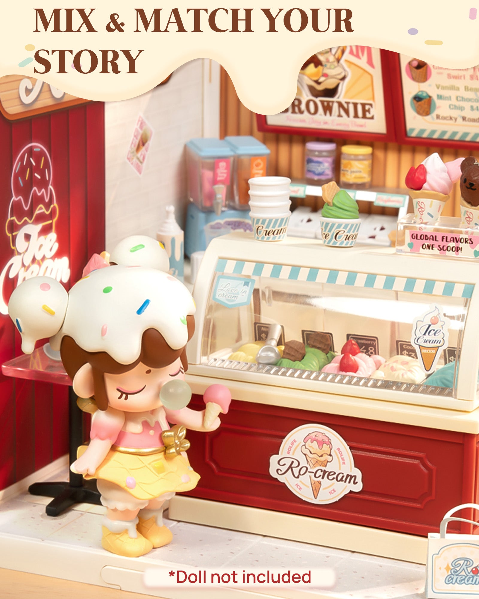 RO-Cream Ice Cream Shop – DIY Miniature House Kit