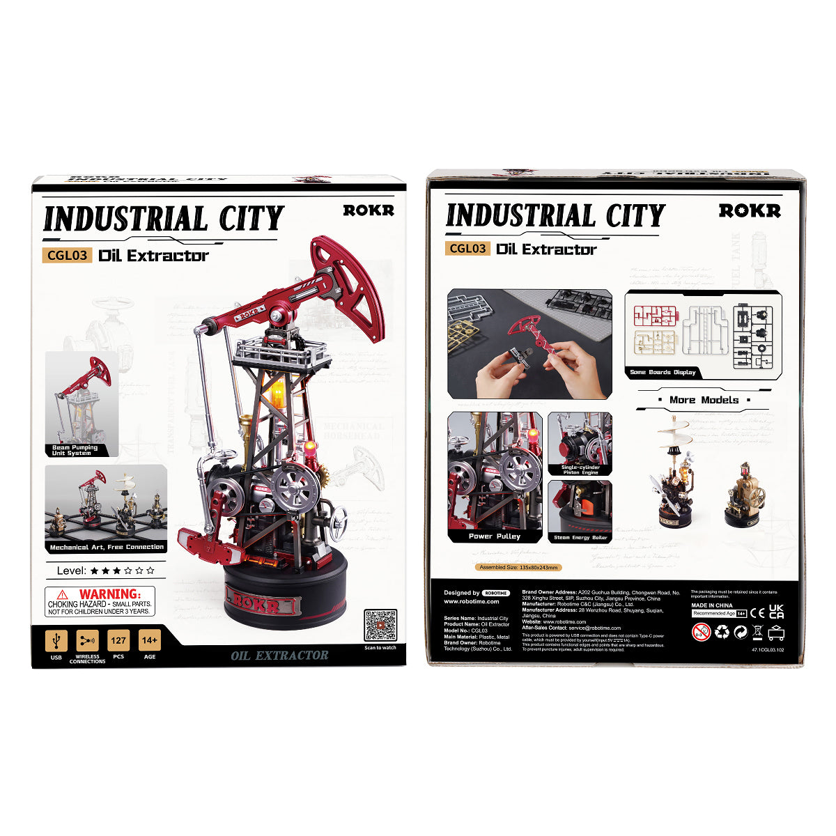 Oil Extractor – 3D Mechanical Industrial Model Kit