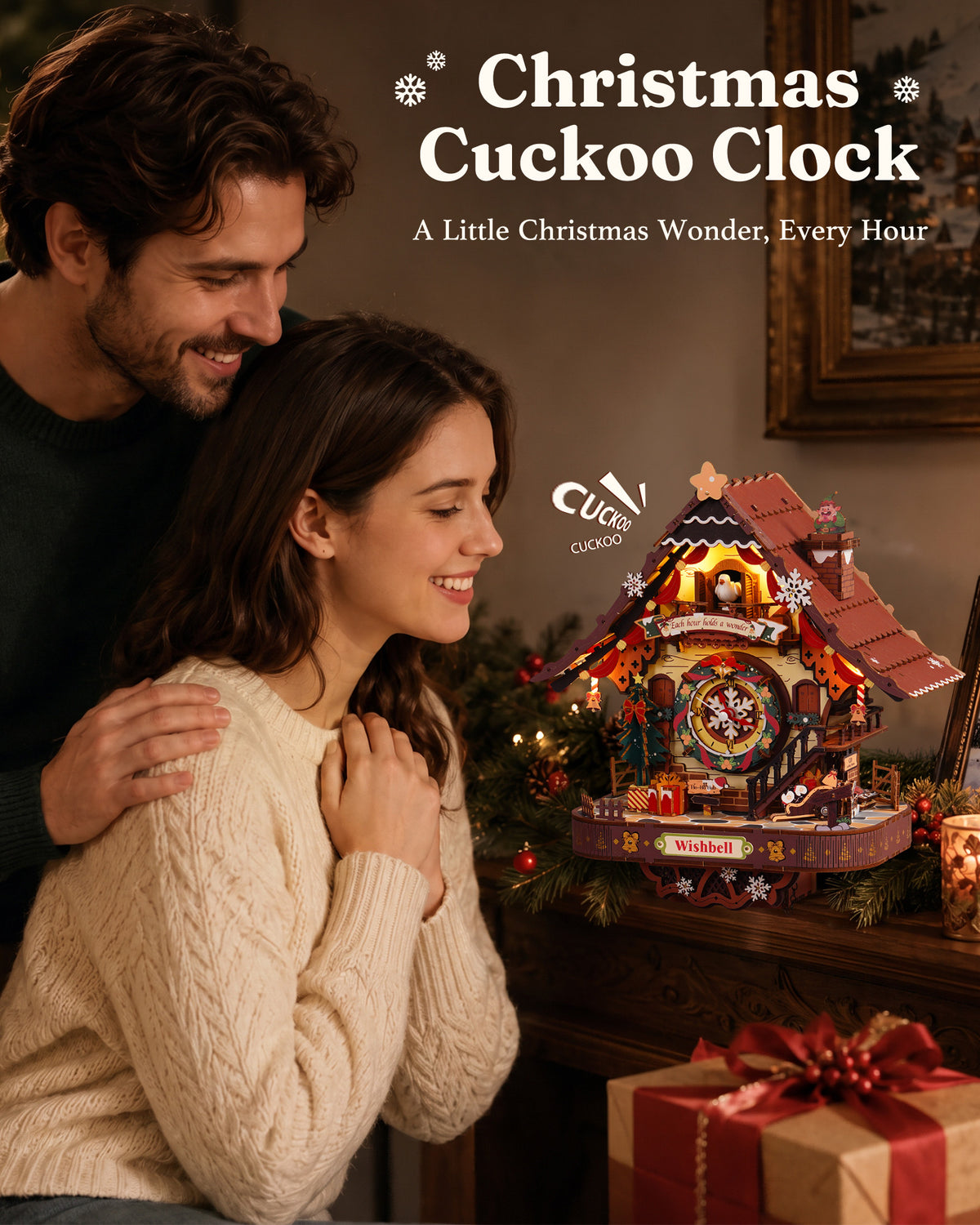 ROKR Christmas Cuckoo Clock – DIY Mechanical Model Kit