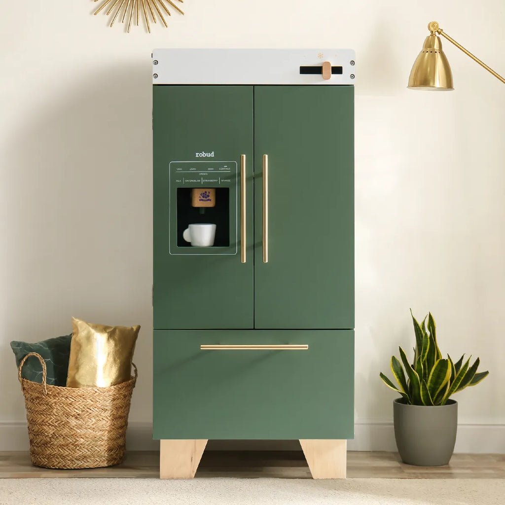 ROBUD Wooden Toy Refrigerator – Vintage Green