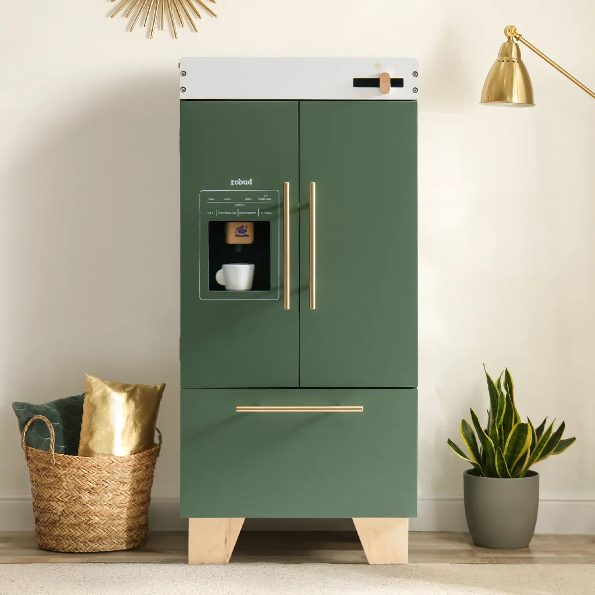 ROBUD Wooden Toy Refrigerator – Vintage Green