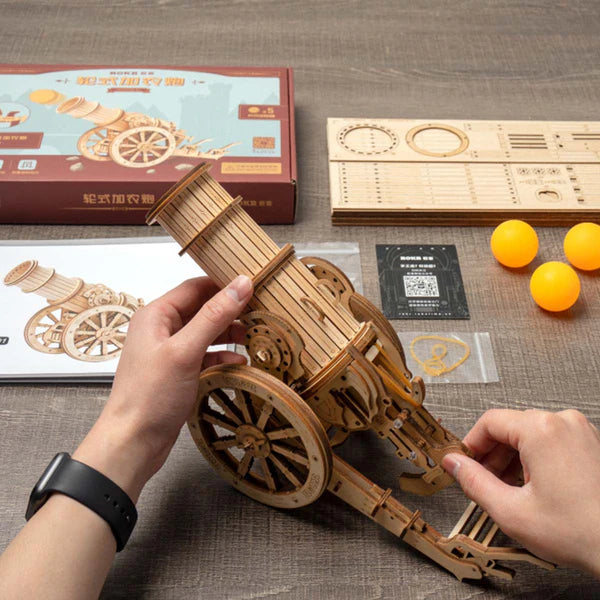 Wheeled Siege Artillery – 3D Wooden Puzzle Kit