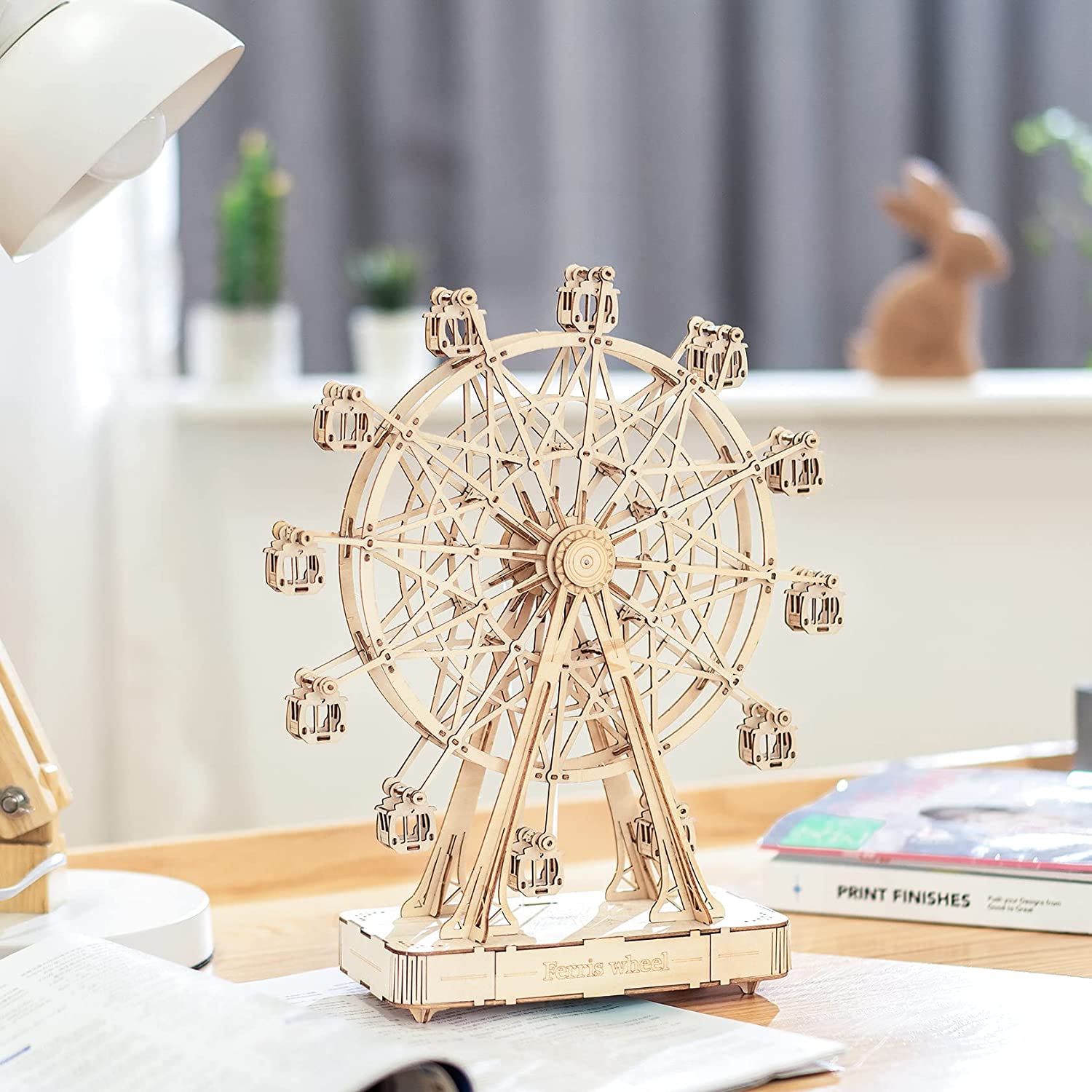 3D Wooden Ferris Wheel Music Box Model Kit