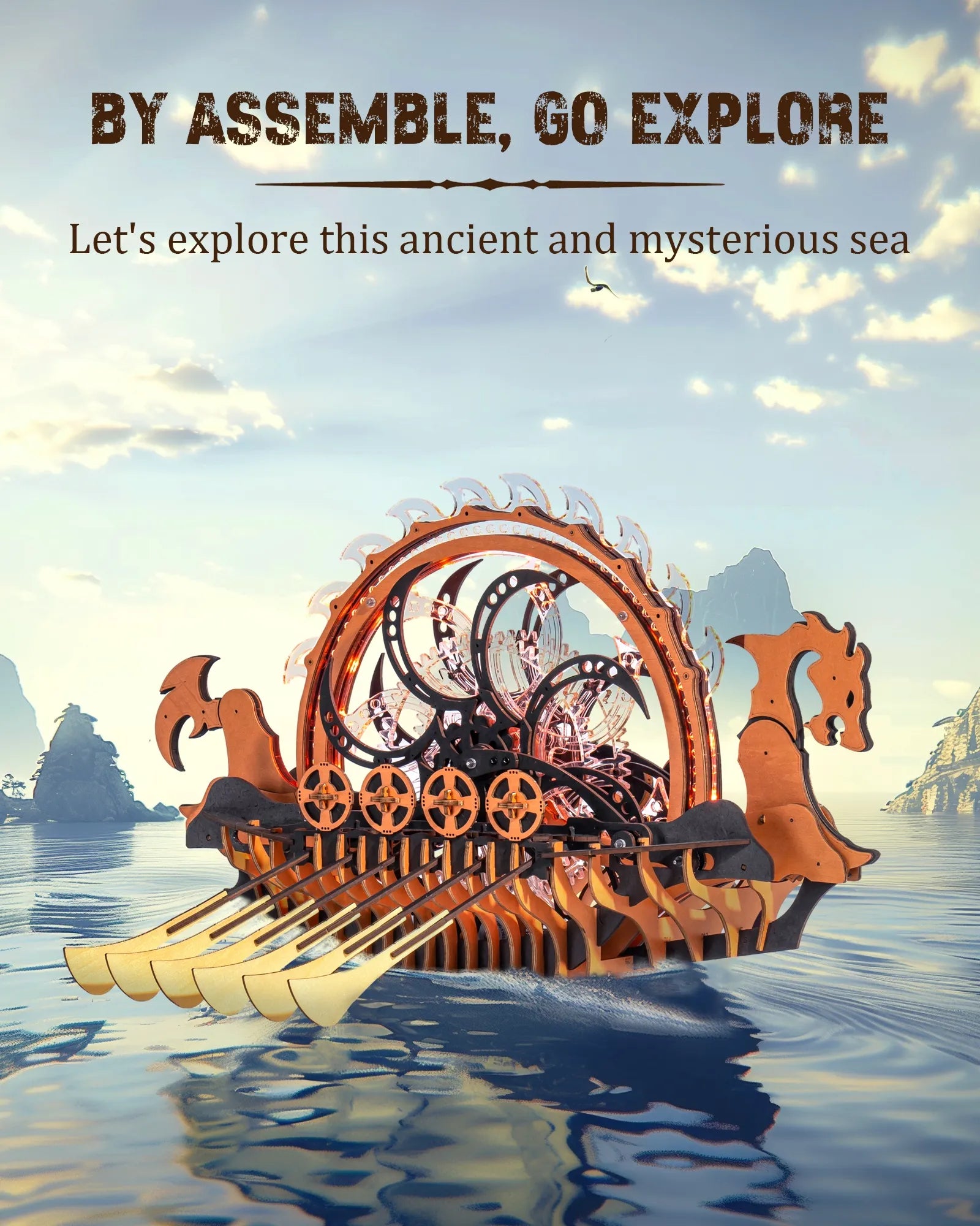 Dragon Boat – Mechanical Wooden Model Kit