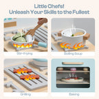 ROBUD Wooden Kids Play Kitchen Oven – Realistic