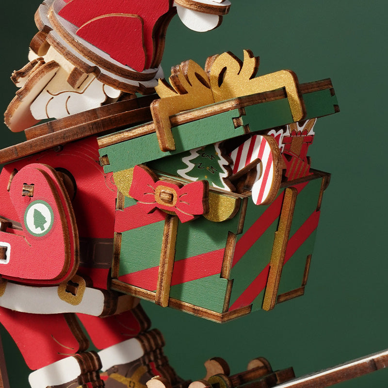Santa on Skis – 3D Wooden Pendulum Balance Toy Kit