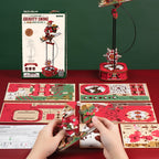 Santa on Skis – 3D Wooden Pendulum Balance Toy Kit