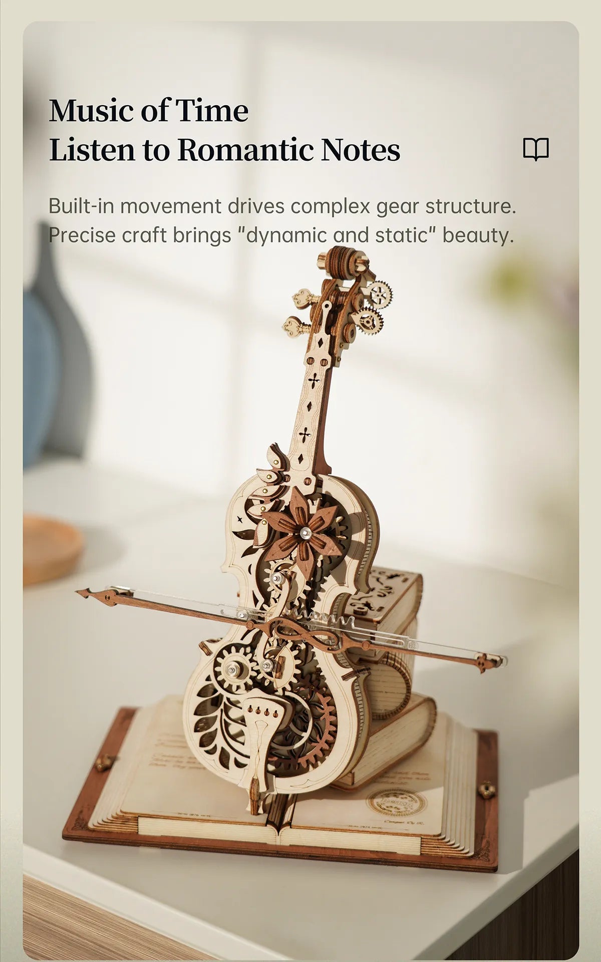 Magic Cello – 3D Wooden Music Box Model Kit
