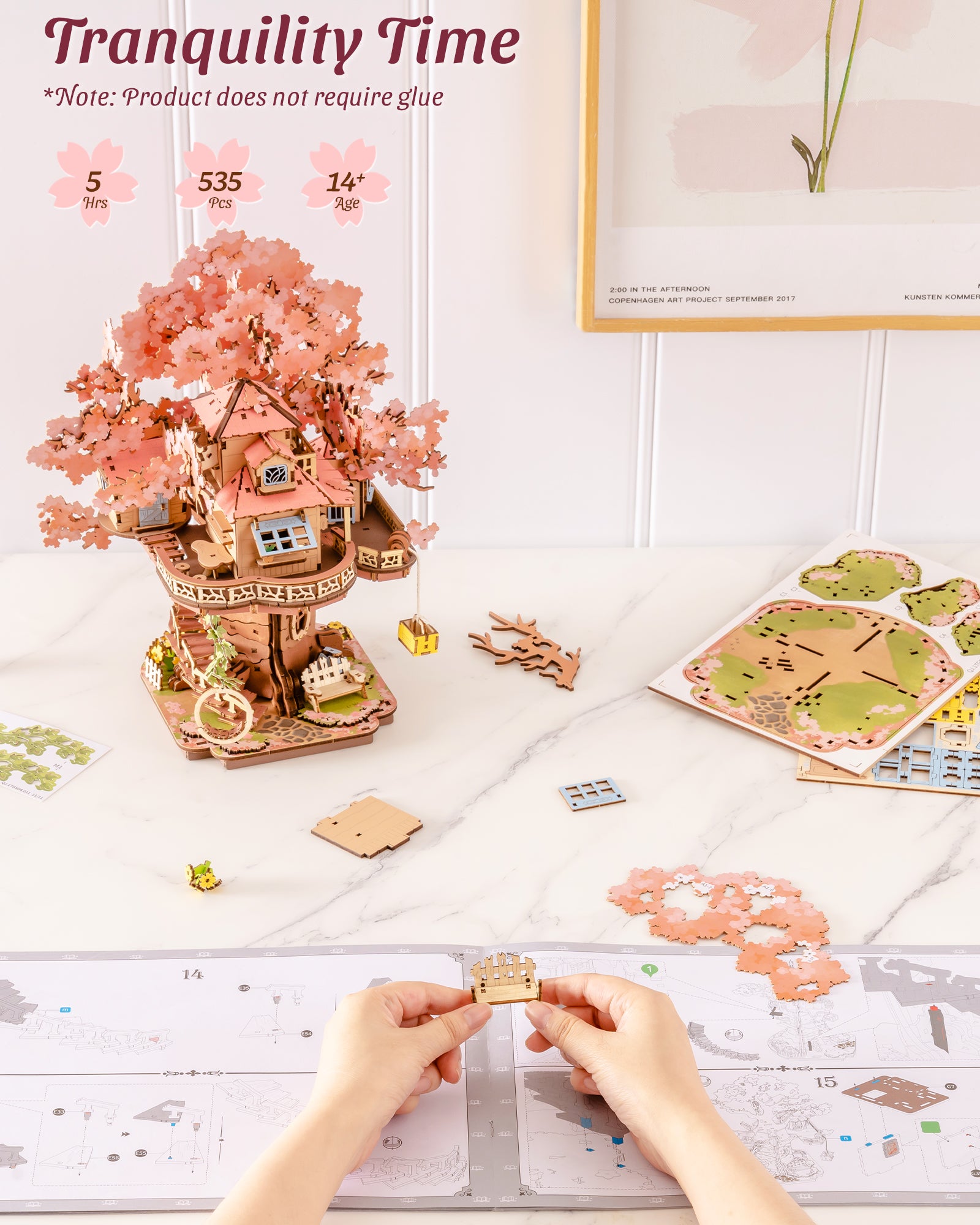 Sakura Tree House – DIY Wooden Model Kit