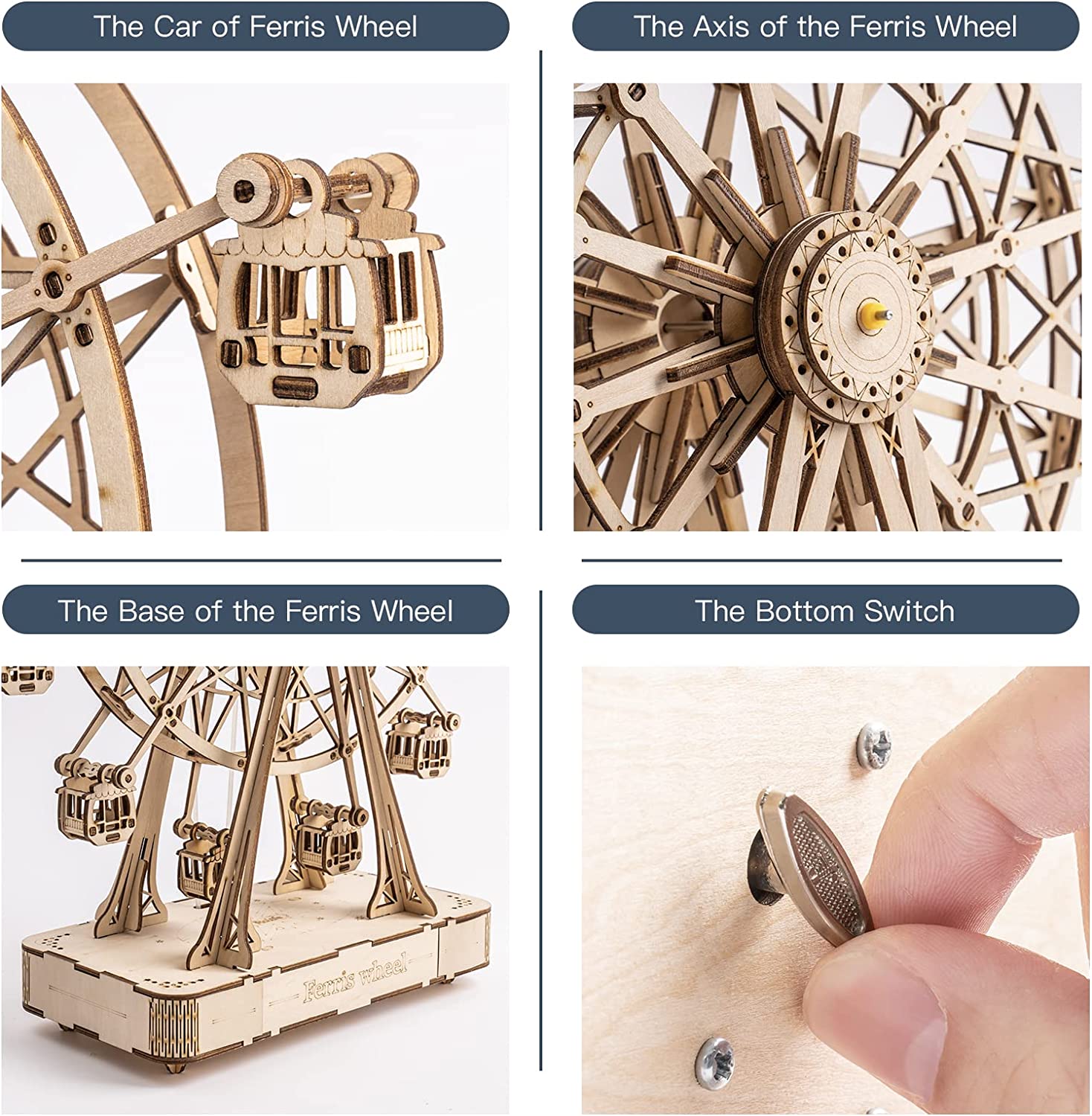 Ferris Wheel Music Box – DIY Mechanical Model Kit