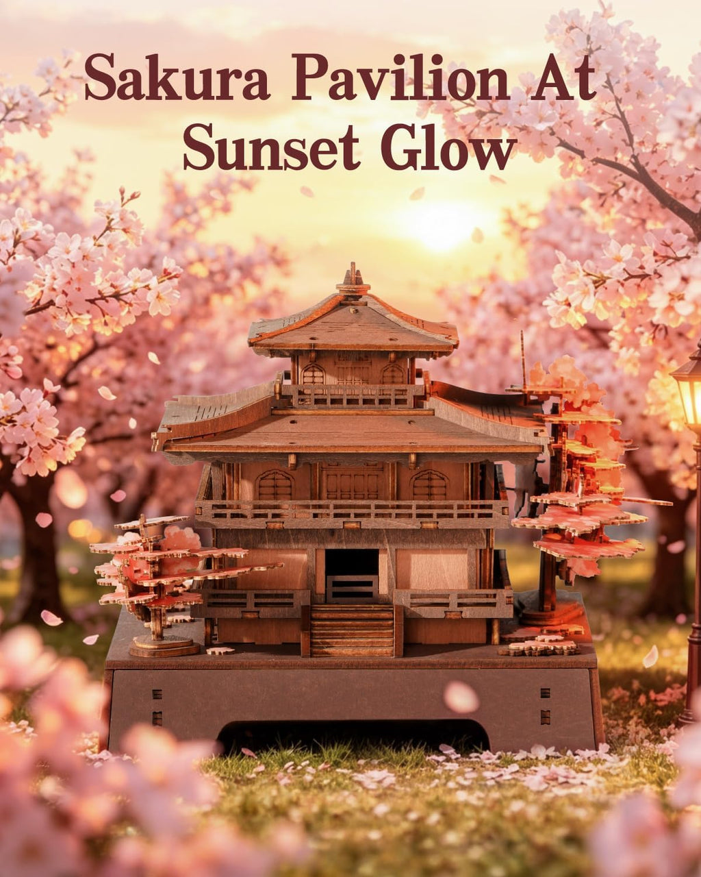 Rolife Sakura Pavilion – 3D Wooden Puzzle Kit
