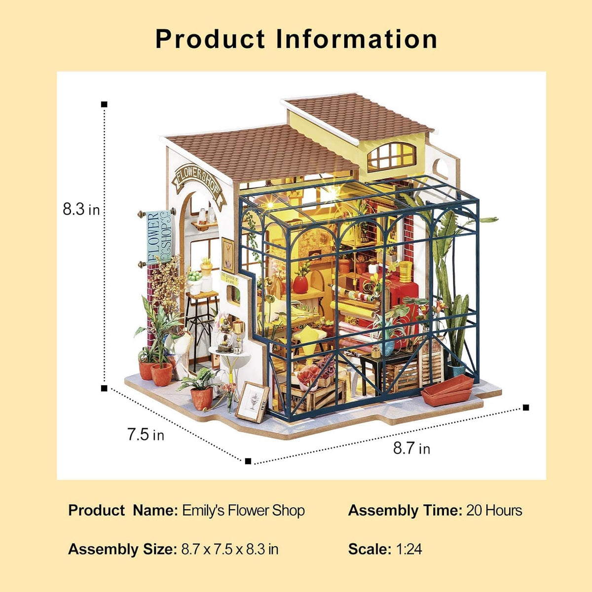 Rolife Emily’s Flower Shop – DIY Miniature House Kit