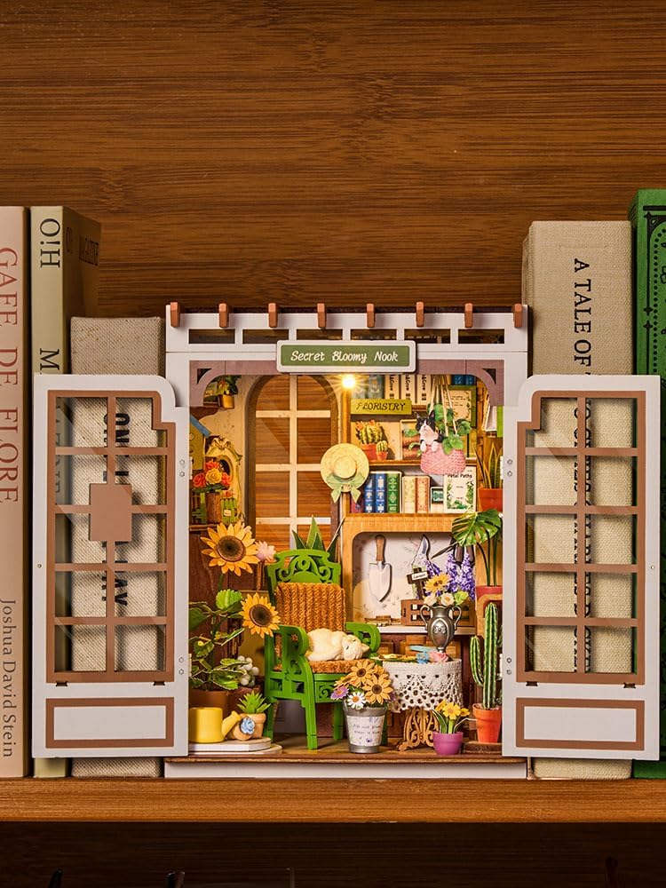 Rolife Secret Bloomy Nook – DIY Book Nook Kit