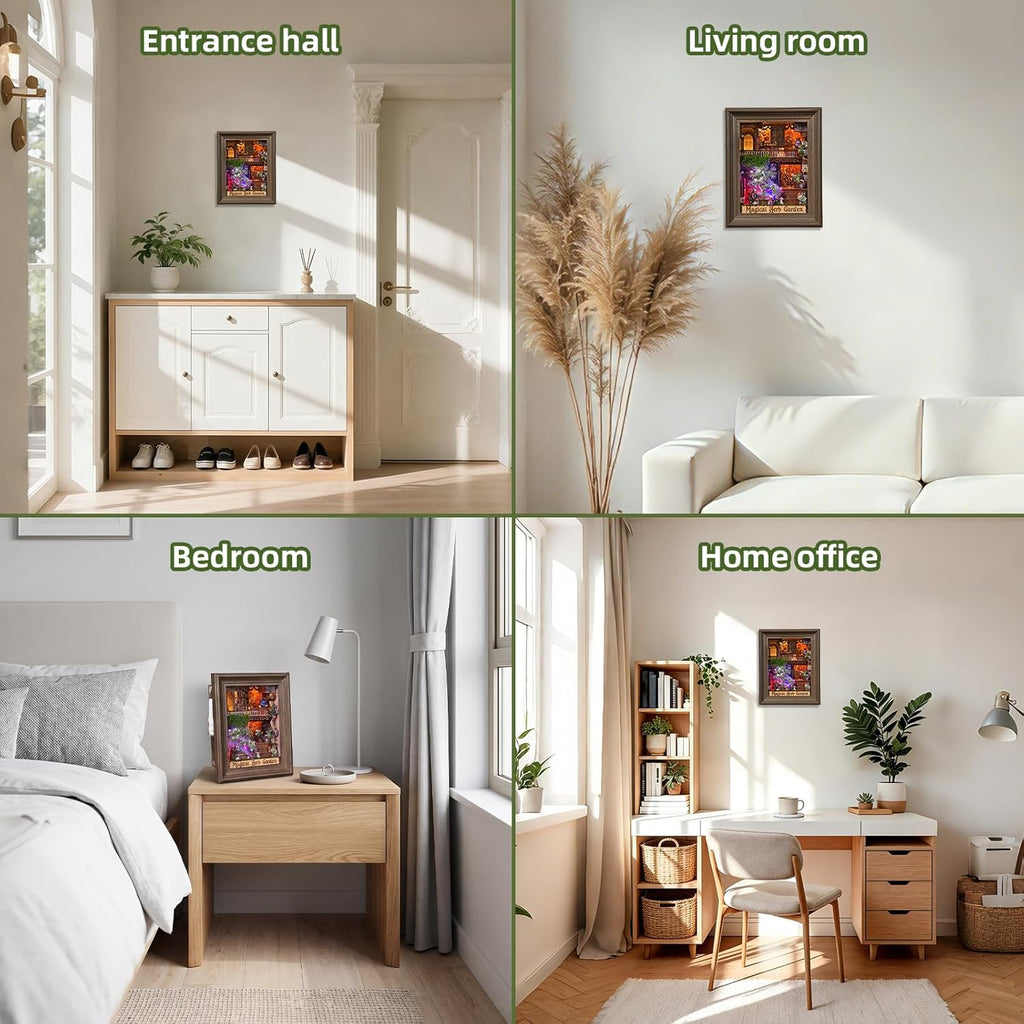 Magical Herb Garden Frame - 3D Wooden Puzzle Kit