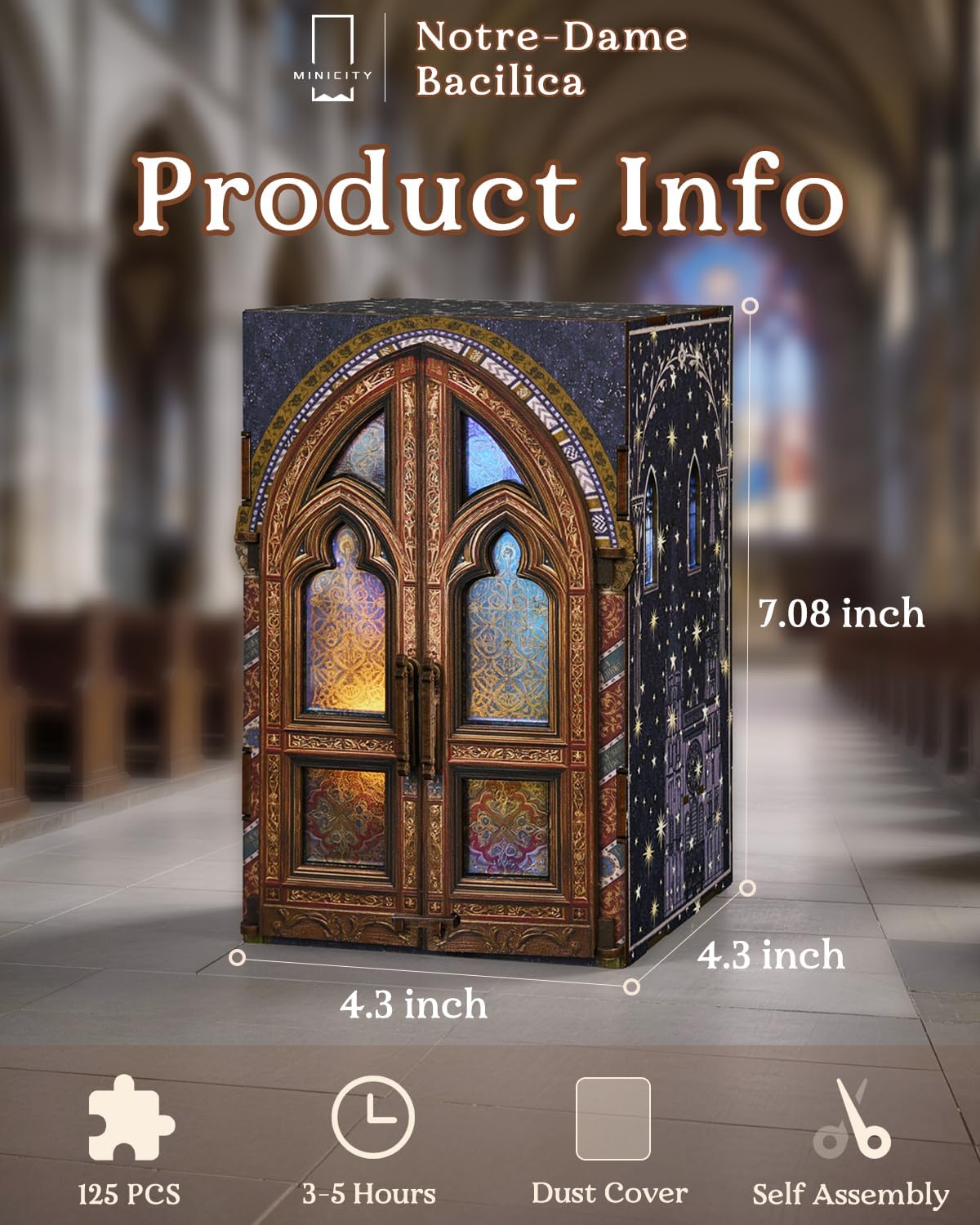 Notre-Dame Basilica - DIY Book Nook Kit