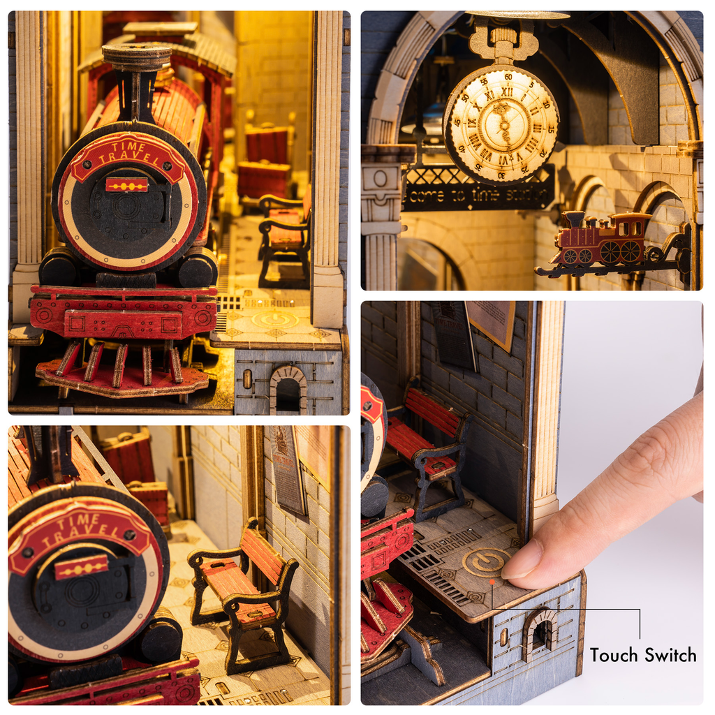Book Nook Library Series – DIY Miniature Kit (4 Styles)