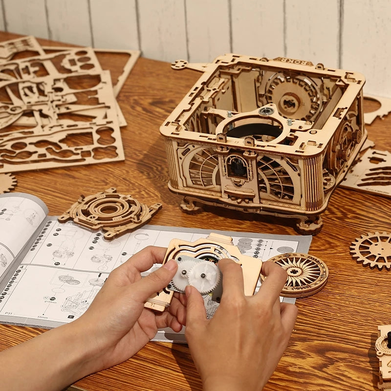 3D Wooden Gramophone Model Kit